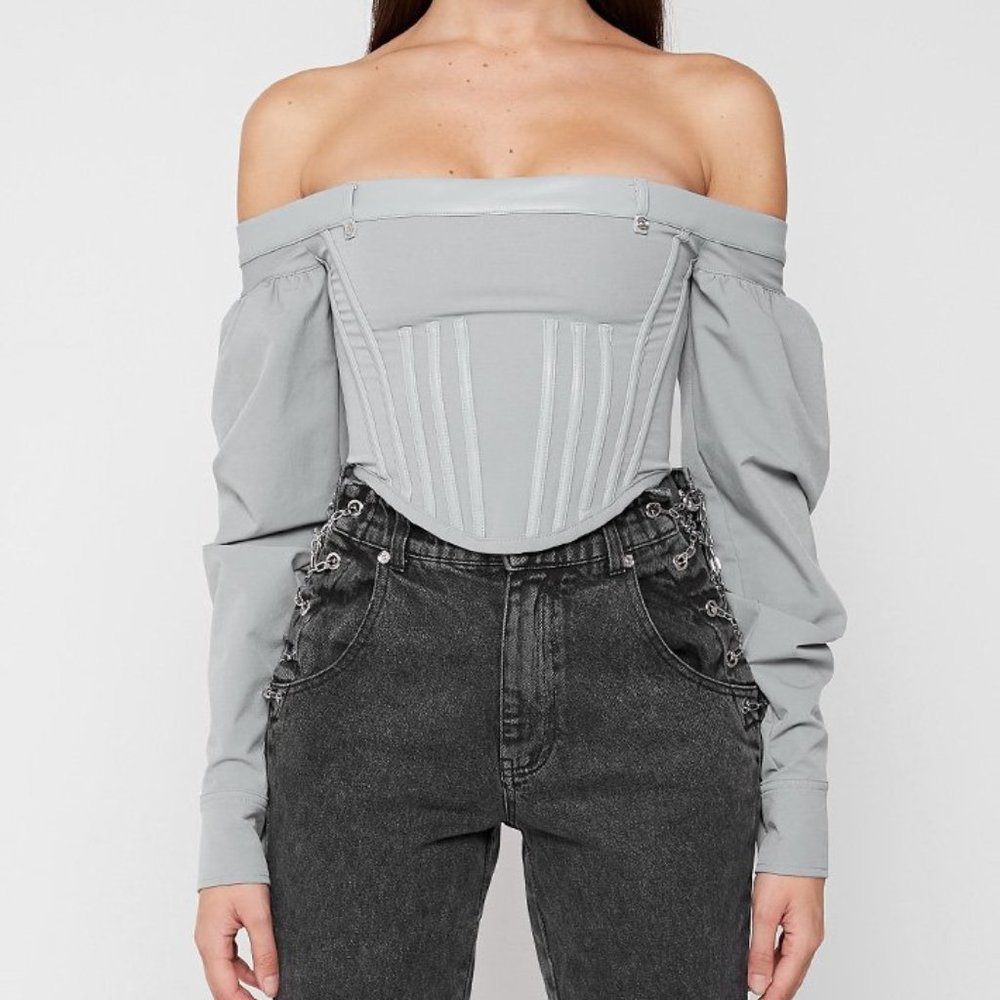 Maniere De Voir TECHNICAL CORSET TOP